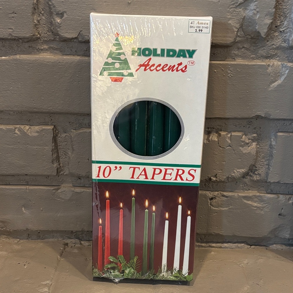 VTG‎ NIB Holiday Accents 10" Tapers Box of 12